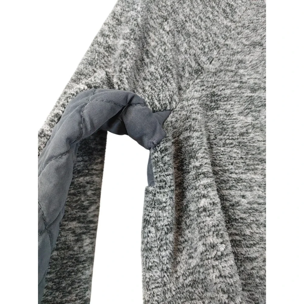 Abercrombie & Fitch Fleece 1/4 Button Snap Sweater Womens XS Gray Pullover - Picture 6 of 6